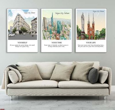 File in lụa File gốc in bộ tranh decor treo tráng gương canvas GB16315 (phong cảnh) File gốc in bộ tranh decor treo tráng gương canvas GB16315