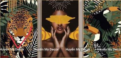 File gốc File gốc in bộ tranh decor treo tráng gương canvas GB16322 (trang trí) phòng trẻ em