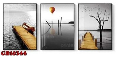 File tranh File gốc in bộ tranh decor treo tráng gương canvas GB16344 (ảnh gốc) in trần xuyên sáng