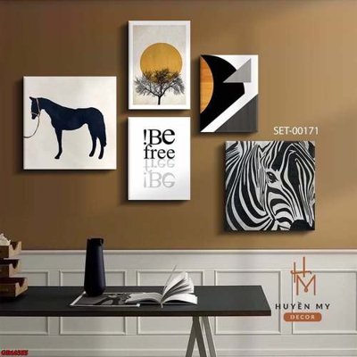File ảnh File gốc in bộ tranh decor treo tráng gương canvas GB16355 (gốc) trang trí khách sạn