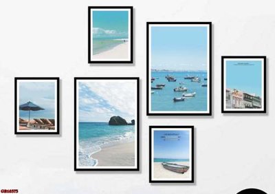 File tranh File gốc in bộ tranh decor treo tráng gương canvas GB16373 (ảnh gốc) không bị mờ