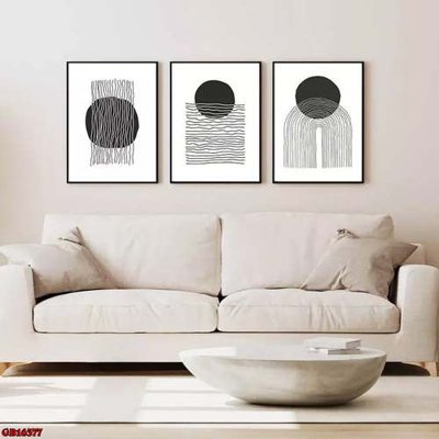 File tranh PSD File gốc in bộ tranh decor treo tráng gương canvas GB16377 chất lượng cao