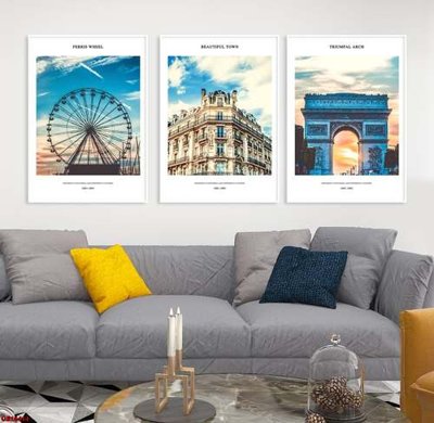 File gốc File gốc in bộ tranh decor treo tráng gương canvas GB16414 (vector) cho in ấn