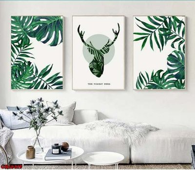 Tải file File gốc in bộ tranh decor treo tráng gương canvas GB16419 (gốc) chủ đề phong thủy