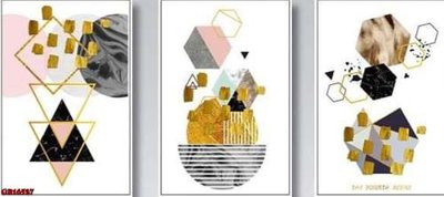 Download file gốc File gốc in bộ tranh decor treo tráng gương canvas GB16527 (dùng cho in ấn)