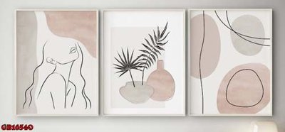 Hình ảnh gốc File gốc in bộ tranh decor treo tráng gương canvas GB16540 (để in khổ lớn)