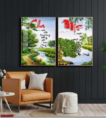 File gốc File gốc in bộ tranh decor treo tráng gương canvas GB16557 (in lụa) cao cấp