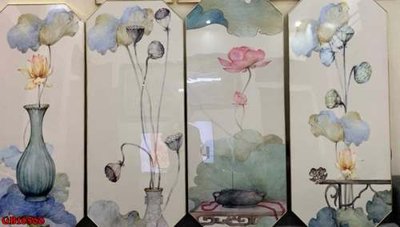 Cung cấp file tranh gốc File gốc in bộ tranh decor treo tráng gương canvas GB16566 độc quyền