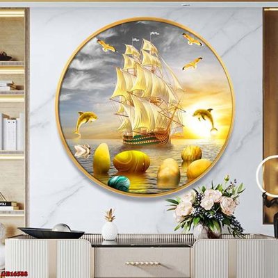 File in trần File gốc in bộ tranh decor treo tráng gương canvas GB16588 (bản gốc) 5D