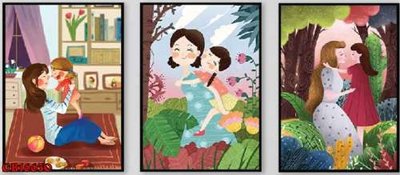 File gốc File gốc in bộ tranh decor treo tráng gương canvas GB16630 (phong cách) tối giản