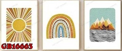 File gốc File gốc in bộ tranh decor treo tráng gương canvas GB16663 (trang trí) cho phòng khách