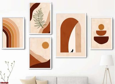 Tải file gốc File gốc in bộ tranh decor treo tráng gương canvas GB16666 dùng cho in ấn