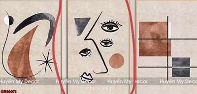 Hình ảnh file gốc File gốc in bộ tranh decor treo tráng gương canvas GB16671 cho in UV