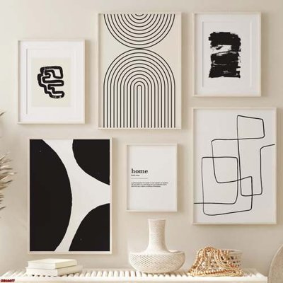 File tranh trang trí File gốc in bộ tranh decor treo tráng gương canvas GB16677 (file gốc)