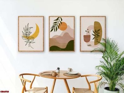 File gốc File gốc in bộ tranh decor treo tráng gương canvas GB16718 (phong cách) cổ điển