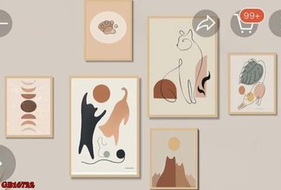 File gốc File gốc in bộ tranh decor treo tráng gương canvas GB16722 (dành cho trang trí nội thất)