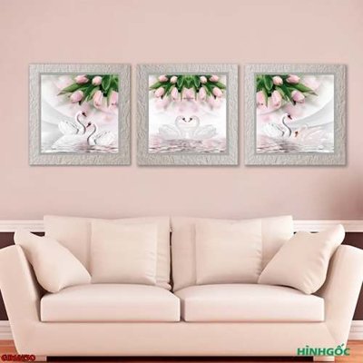 File gốc File gốc in bộ tranh decor treo tráng gương canvas GB16730 (chuẩn màu) cho in offset