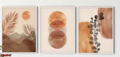 File PSD File gốc in bộ tranh decor treo tráng gương canvas GB16747 (bản gốc) dễ dàng edit