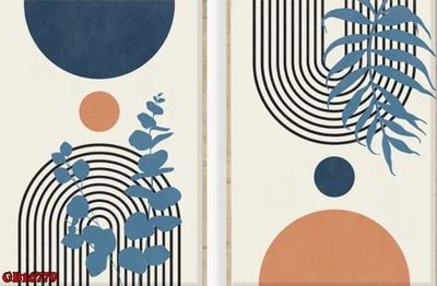 File gốc File gốc in bộ tranh decor treo tráng gương canvas GB16779 (trang trí) phòng ngủ