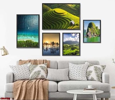 File in mica File gốc in bộ tranh decor treo tráng gương canvas GB16792 (bản gốc) siêu trong
