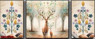 File ảnh File gốc in bộ tranh decor treo tráng gương canvas GB16799 (gốc) in poster