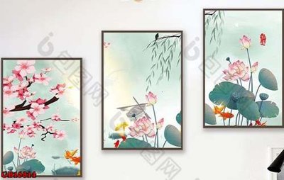 Tải về hình ảnh gốc File gốc in bộ tranh decor treo tráng gương canvas GB16814 sắc nét