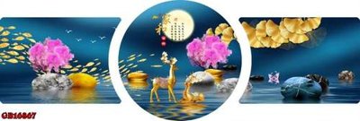 File ảnh File gốc in bộ tranh decor treo tráng gương canvas GB16867 (gốc) trang trí khách sạn
