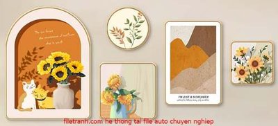 File gốc File gốc in bộ tranh decor treo tráng gương canvas GB18021 (in ấn) không giới hạn