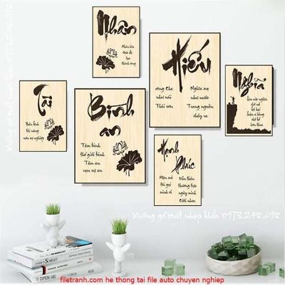 File gốc File gốc in bộ tranh decor treo tráng gương canvas GB18028 (chuẩn CMYK) cho nhà in