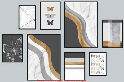 Tải file gốc File gốc in bộ tranh decor treo tráng gương canvas GB18035 (in khổ lớn) không vỡ