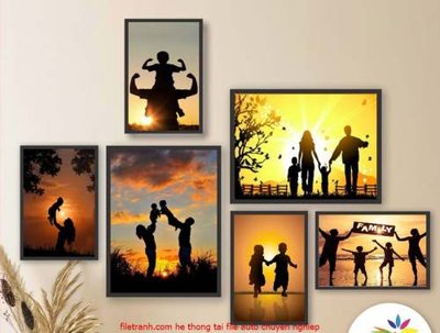 File in mica File gốc in bộ tranh decor treo tráng gương canvas GB18067 (bản gốc) sắc sảo