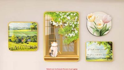Download file File gốc in bộ tranh decor treo tráng gương canvas GB18077 (chuẩn in) File gốc in bộ tranh decor treo tráng gương canvas GB18077