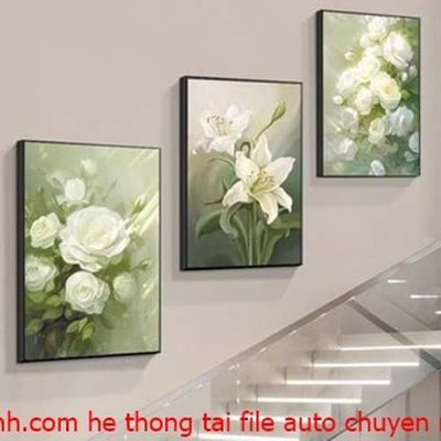 File PSD in ấn File gốc in bộ tranh decor treo tráng gương canvas GB18091 (chất lượng cao)