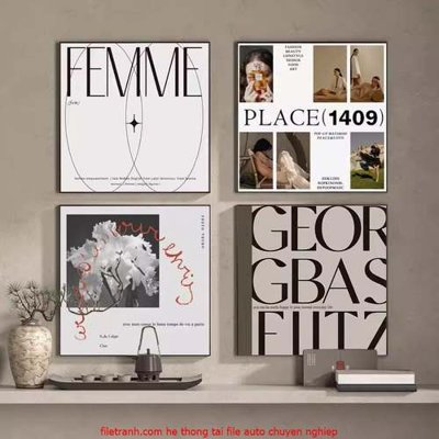 Tải file PSD File gốc in bộ tranh decor treo tráng gương canvas GB18104 (nguyên layer) để in