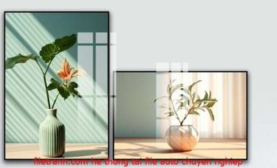 File tranh File gốc in bộ tranh decor treo tráng gương canvas GB18117 (ảnh gốc) in trần nhà
