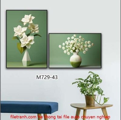 File gốc File gốc in bộ tranh decor treo tráng gương canvas GB18126 (in mica) làm quà tặng