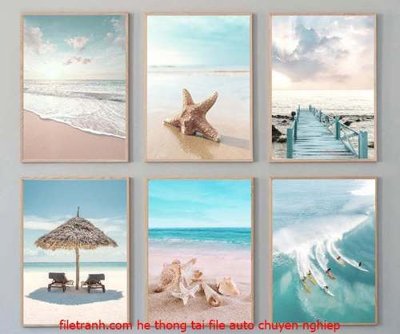 File gốc File gốc in bộ tranh decor treo tráng gương canvas GB18140 (cho in UV) siêu nét