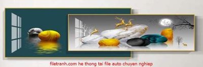 Hình ảnh file gốc in lụa File gốc in bộ tranh decor treo tráng gương canvas GB18225