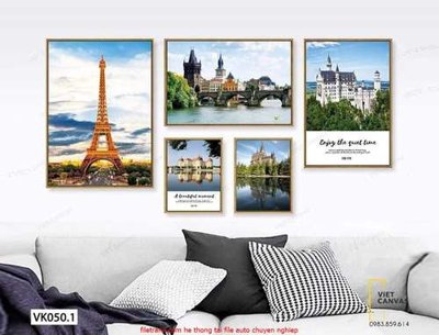 File gốc File gốc in bộ tranh decor treo tráng gương canvas GB18241 (thiết kế) cho in ấn