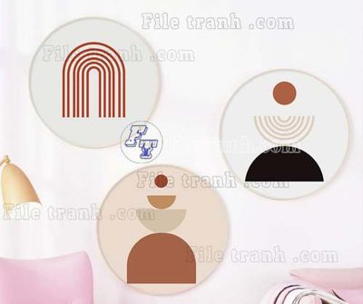 File gốc File gốc in bộ tranh decor treo tráng gương canvas GB20008 (in ấn) màu sắc trung thực