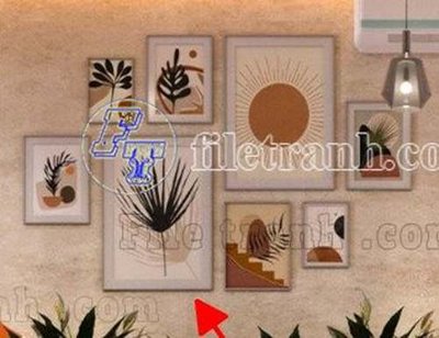Tải file File gốc in bộ tranh decor treo tráng gương canvas GB20056 (gốc) làm file in ấn