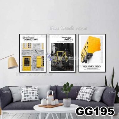 File tranh in tráng gương File gốc in bộ tranh decor treo tráng gương canvas GB20079 (siêu nét)