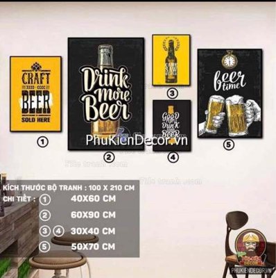 File tranh File gốc in bộ tranh decor treo tráng gương canvas GB20092 (bản gốc) treo phòng ăn