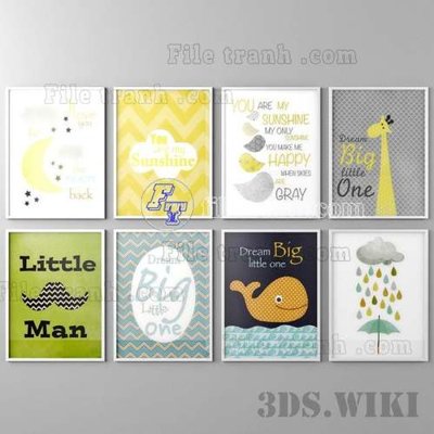 File tranh in mica File gốc in bộ tranh decor treo tráng gương canvas GB20148 (độ phân giải cao)