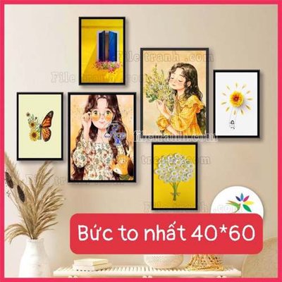 File tranh gốc File gốc in bộ tranh decor treo tráng gương canvas GB20153 (sắc nét từng chi tiết)