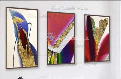 File tranh File gốc in bộ tranh decor treo tráng gương canvas GB20219 (gốc) chủ đề động vật