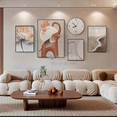 File tranh File gốc in bộ tranh decor treo tráng gương canvas GB20259 (bản gốc) in lụa 3D