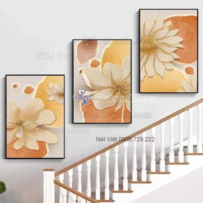 File tranh File gốc in bộ tranh decor treo tráng gương canvas GB20308 (bản gốc) in canvas