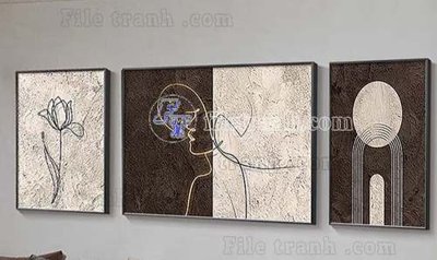 File tranh in trần 3D File gốc in bộ tranh decor treo tráng gương canvas GB20314 (ảnh gốc)