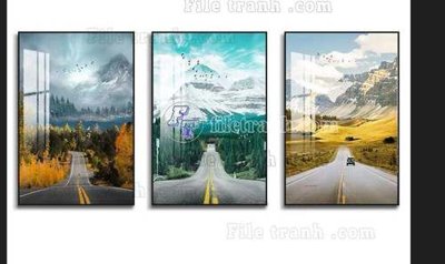 File gốc File gốc in bộ tranh decor treo tráng gương canvas GB20344 (in tráng gương) hiện đại